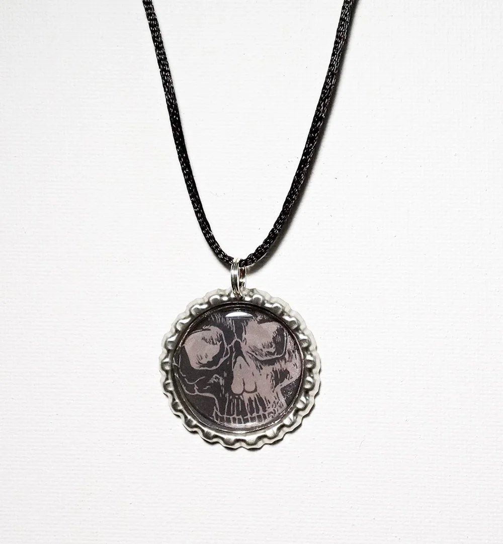 Goth Skull Pendant Necklace #7
