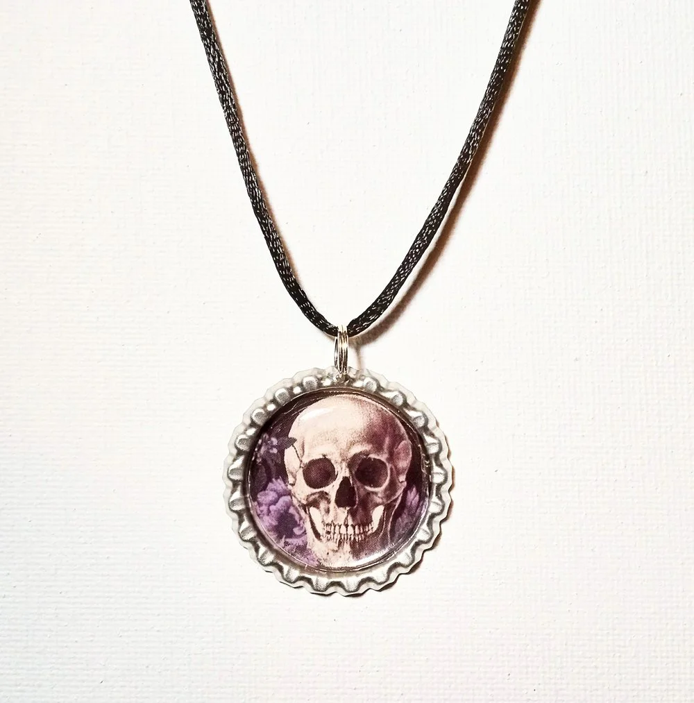 Goth Skull Pendant Necklace #1