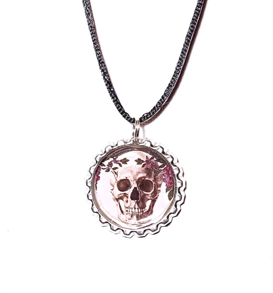 Goth Skull Pendant Necklace #2