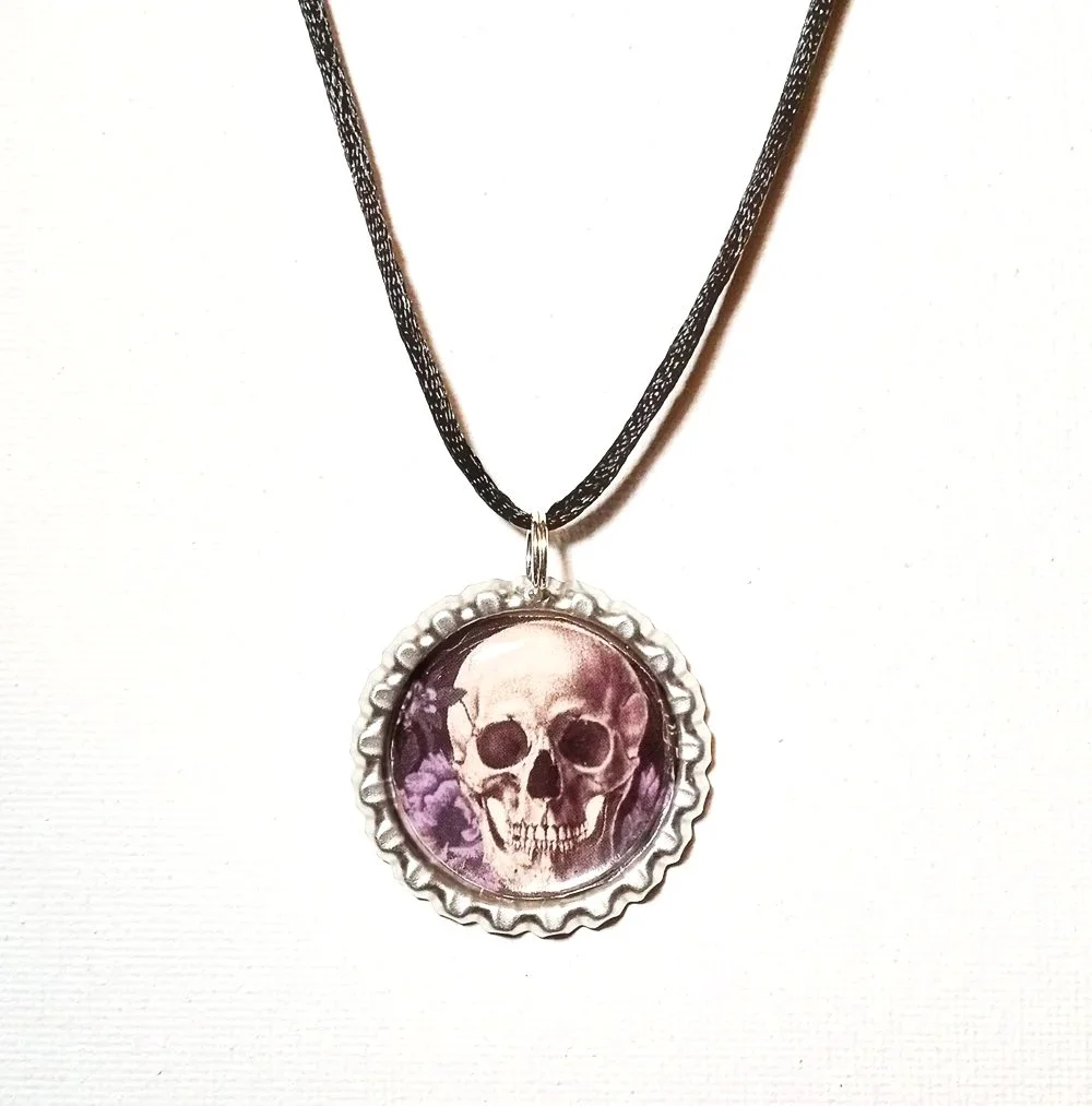 Goth Skull Pendant Necklace #1