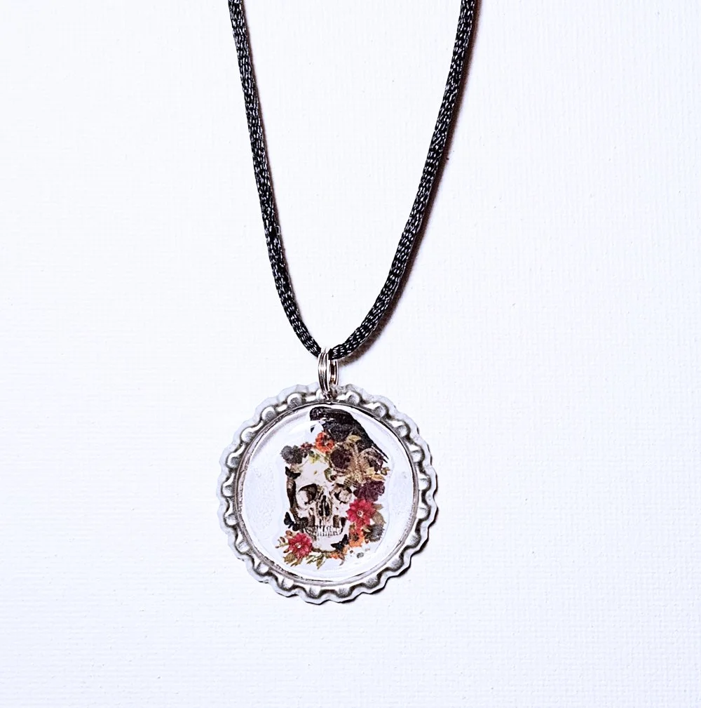 Goth Skull Pendant Necklace #3