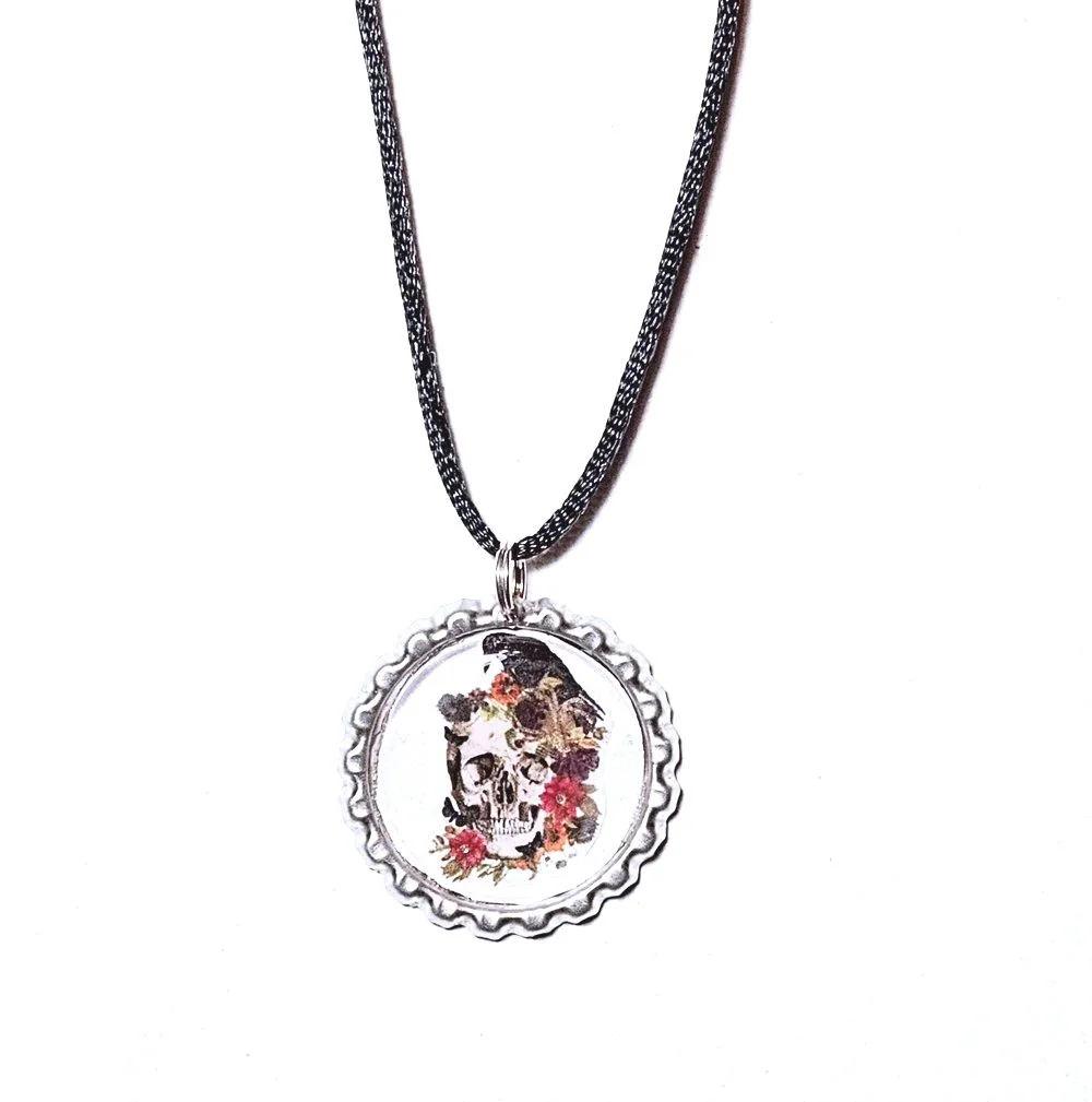 Goth Skull Pendant Necklace #3