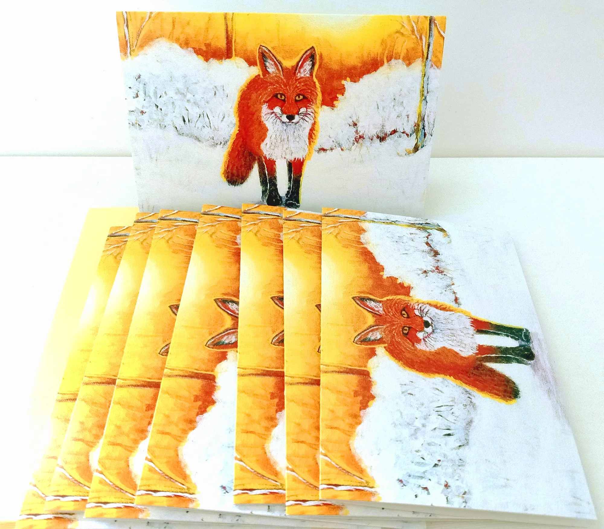 "Winter Fox" Blank Notecard Set (8)