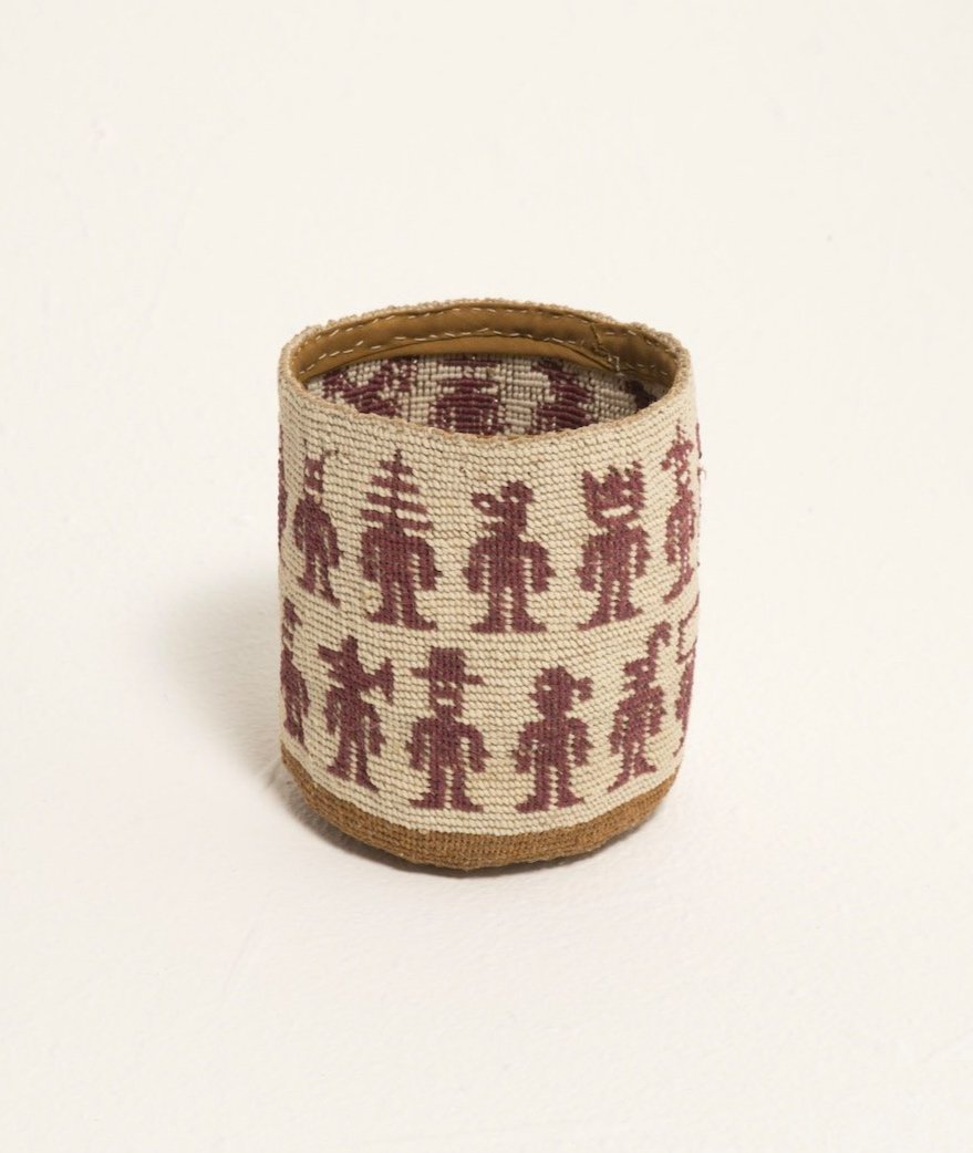 Roll Call (small), 2018, Twined, waxed linen, 5 1/4 x 4 1/2 in.