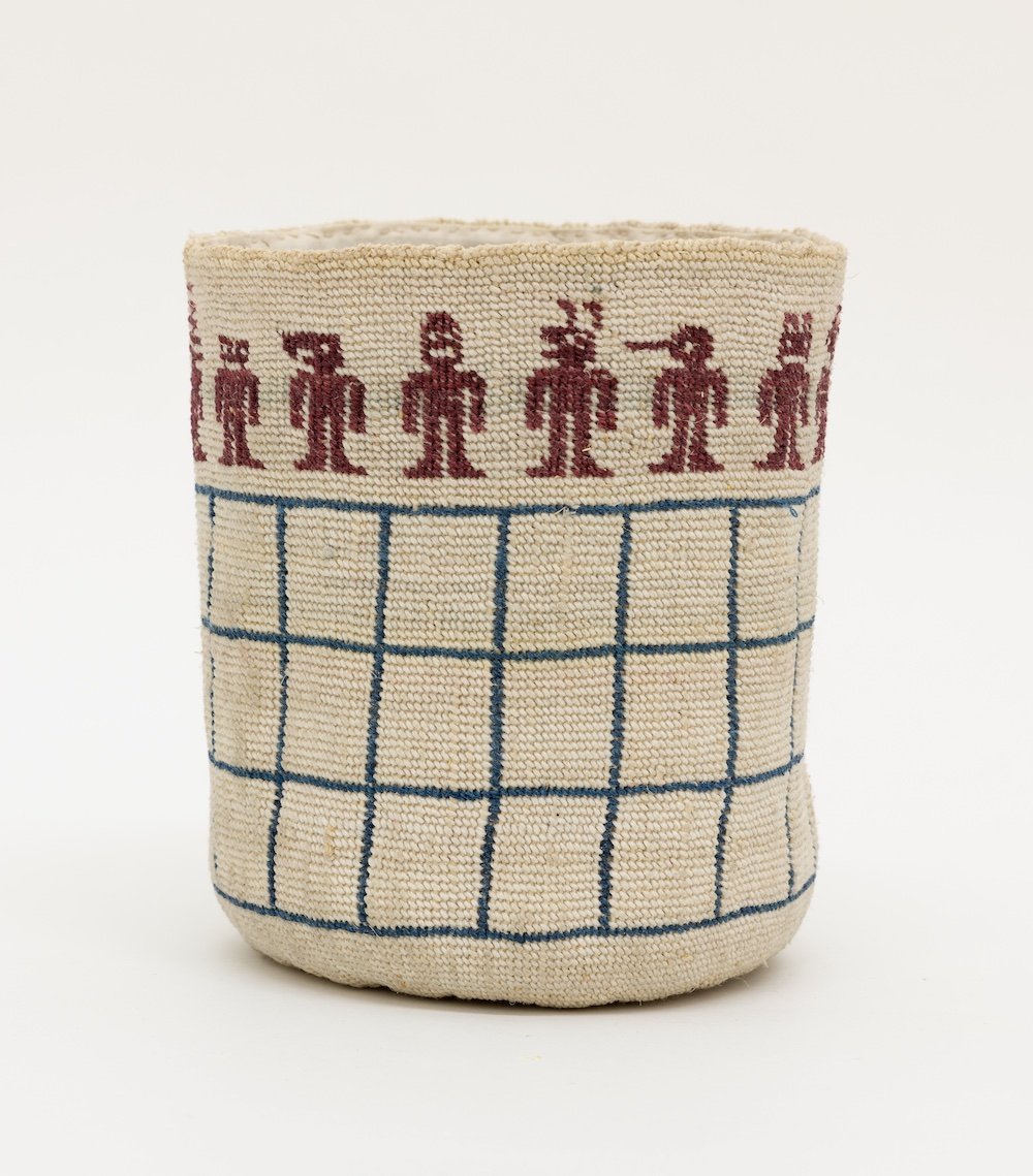 Phoenix, 2023, Twined waxed linen, 7 1/2 x 6 1/2 x 6 1/2 in.