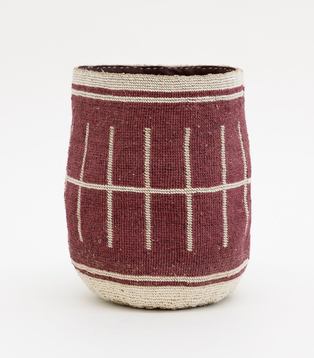 Parking Lot, 2023, Twined waxed linen, 8 x 6 1/2 x 6 1/2 in.