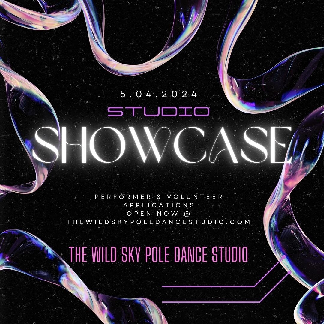Excited to announce our upcoming Studio Showcase! ✨ Applications for Performers and Volunteers are available now on our website ✨: thewildskypoledancestudio.com

#poledancegainesville #gainesvillepoledance #thewildsky #thewildskypoledancestudio #pole