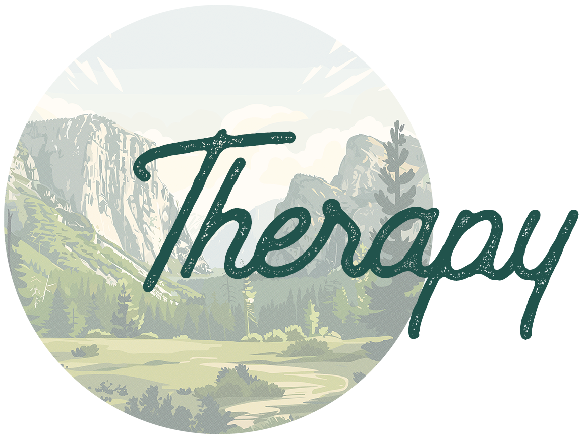 Digital artwork depicting Yosemite National Park