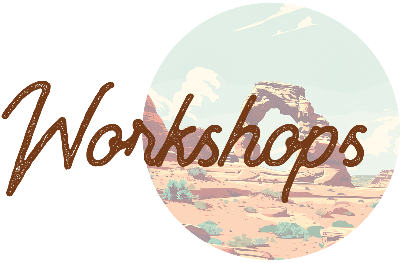 Digital artwork depicting Arches National Park