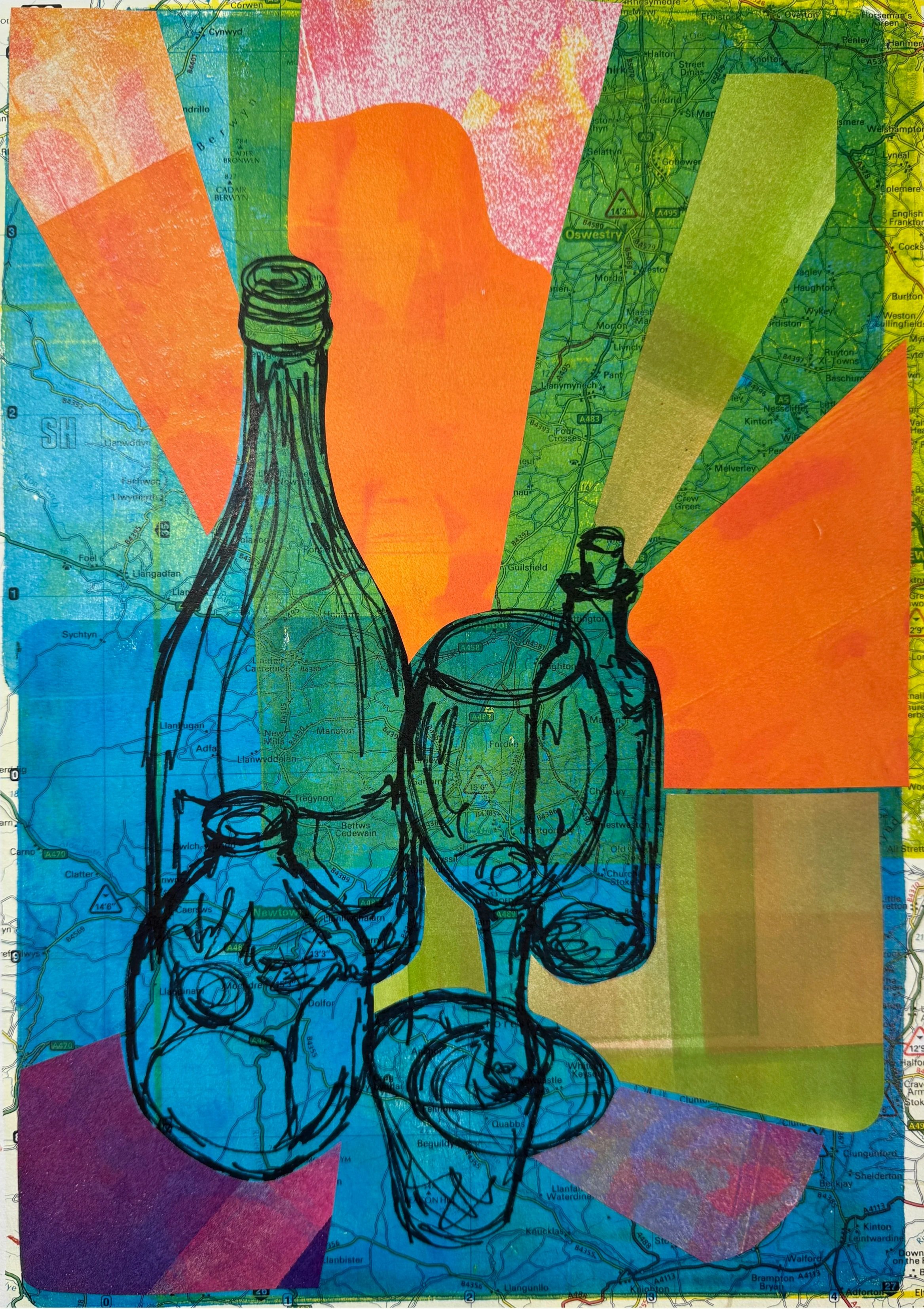 "Creative Collage and Still Life"
Sharpie pen over collage, 2025
© Ella Hayward