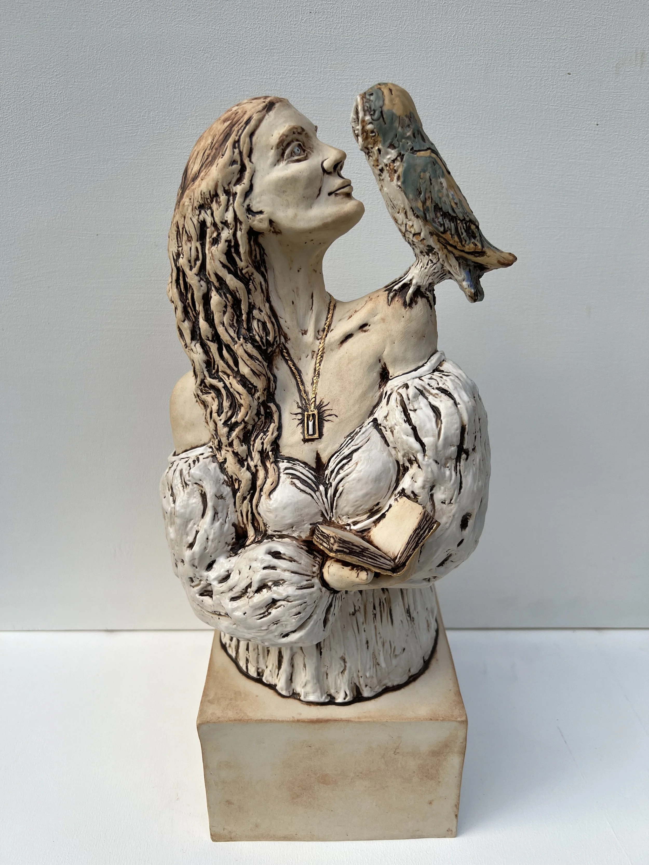 Porcelain
Matte Glazes, Fired to Cone5
Electric Kiln
Dimensions: Height: 16 Inches 
                          Width: 7 Inches 