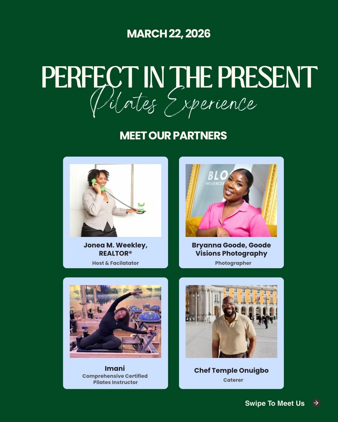 Community makes experiences like this possible 🤍

I&rsquo;m so honored to introduce the partners helping bring Perfect in the Present to life, a Women&rsquo;s History Month Pilates experience designed to help you slow down, reconnect, and honor who 