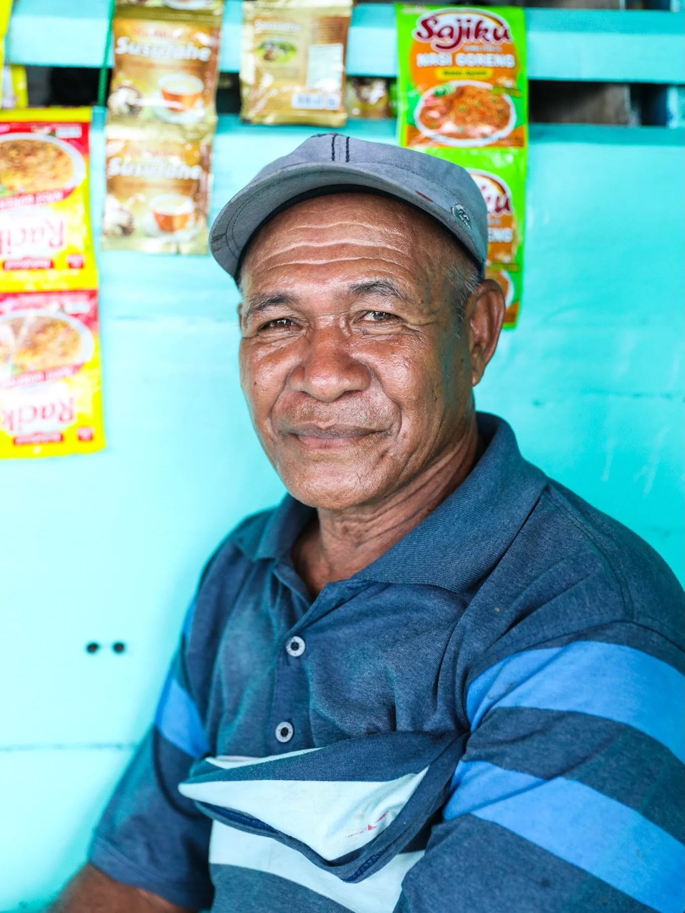 This is uncle. We picked him during one of our shark research expeditions so he could take us to a secret spot. He's retired now but was one of the OG fishermen here. When he was younger him &amp; his crew caught a tiger shark that he claims was 5.5 