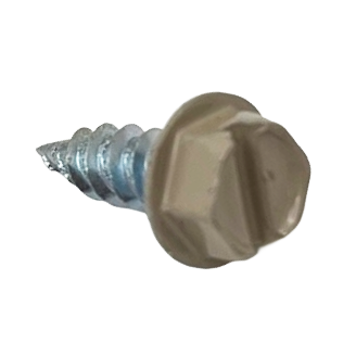 (100x) Tan / Brown Install Screws - Self-Piercing - For New Vinyl Fences