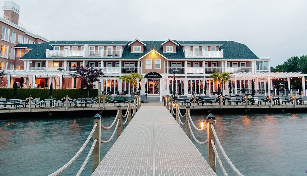 The Eldorado Resort Hotel (view from the boardwalk on Okanagan Lake)