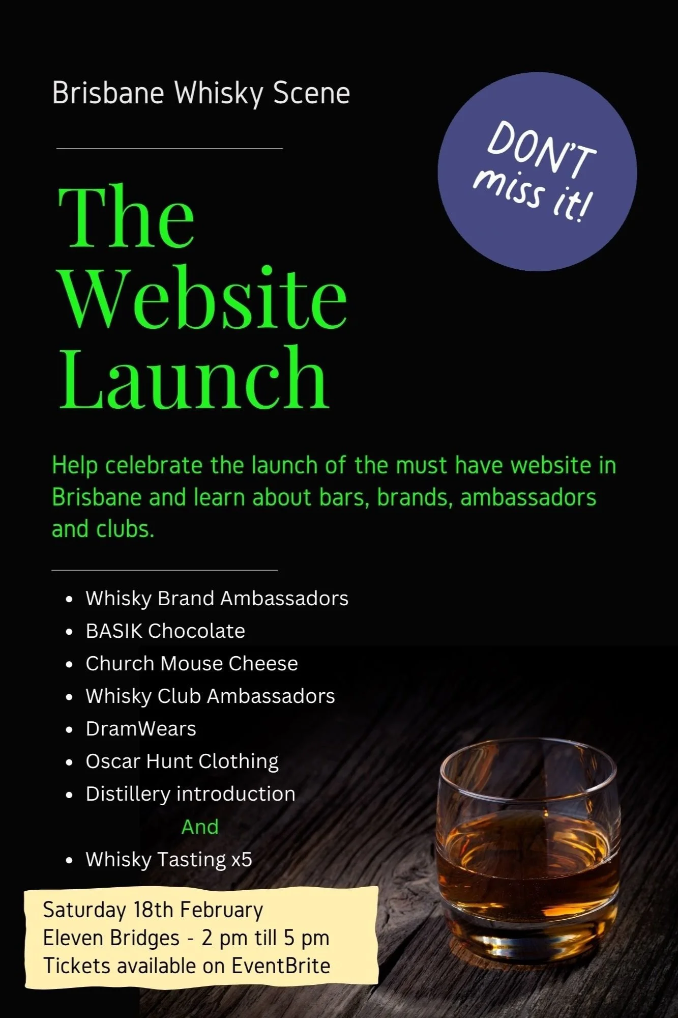 site Launch — Brisbane Whisky Scene