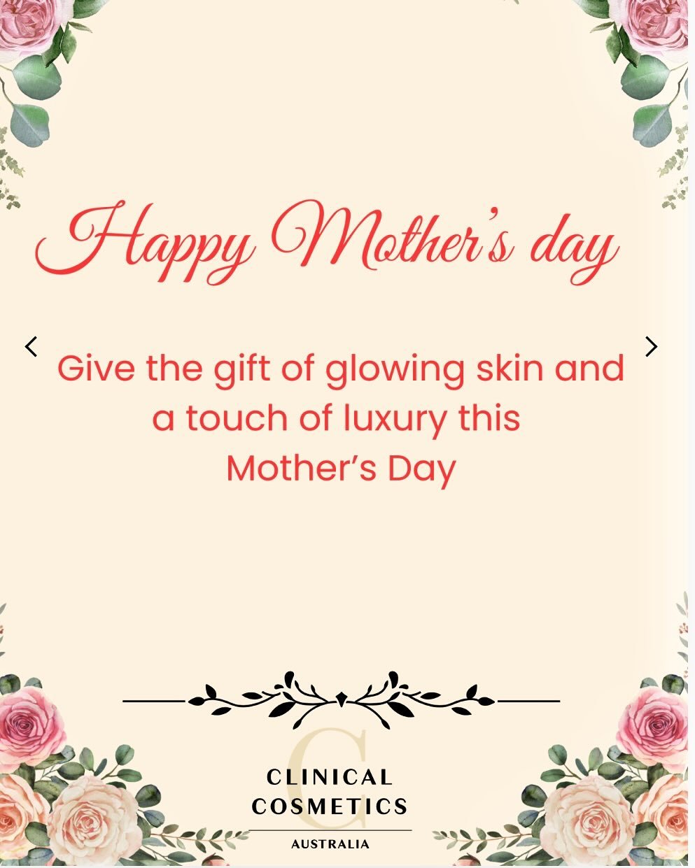 ✨ Celebrate Mum with love (and glowing skin)!
🛍️ Shop all your Mother&rsquo;s Day gifts from our online store &mdash; from beautifully curated GIFT SETS at every price point to exclusive specials on GIFT CARDS with instant delivery.

Plus, every pur
