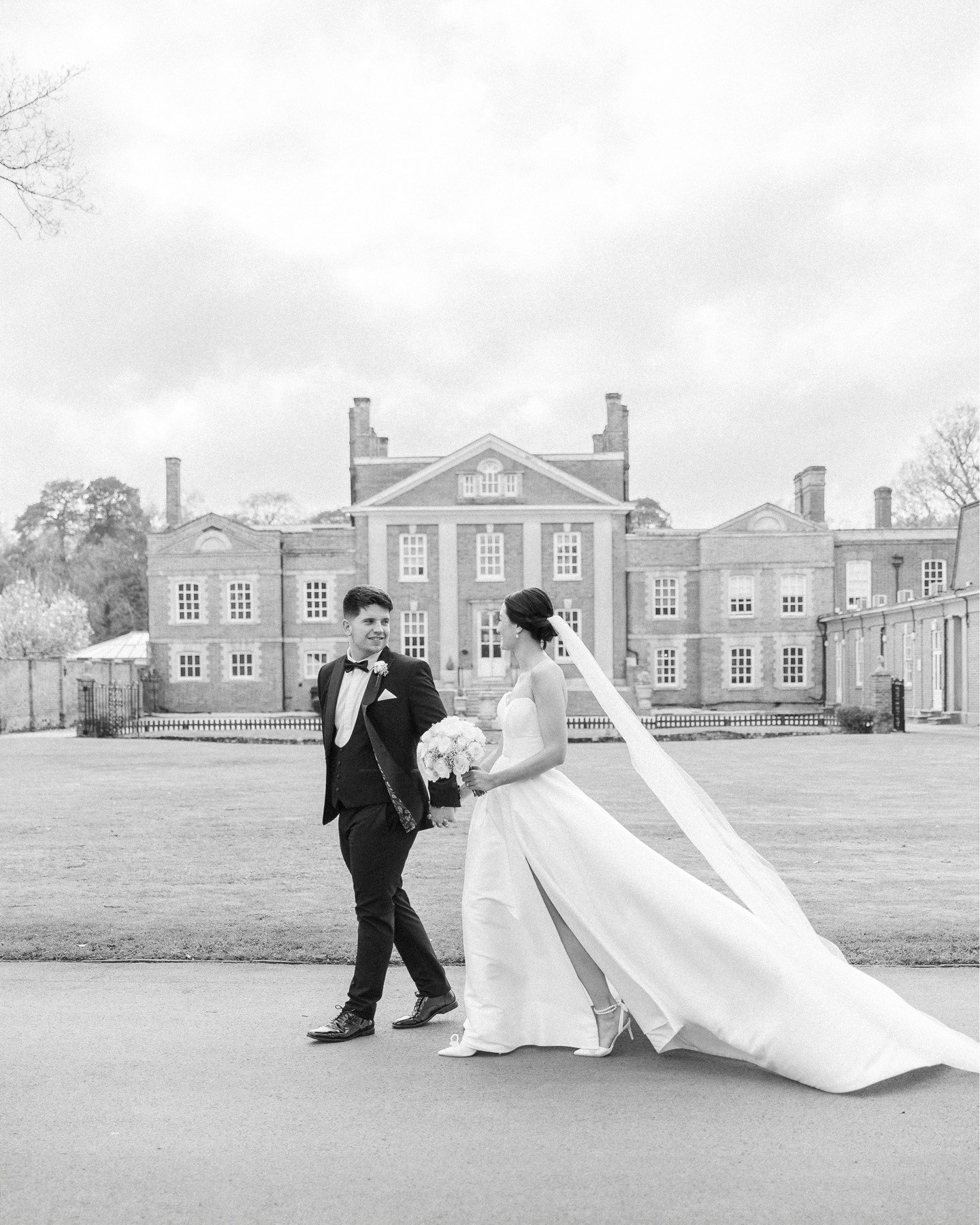 Occasionally we're grateful for windy weather, and Tula &amp; Sam's wedding was a great example of why! Storm Kathleen was whistling through doing her thing, but Tula's dress really did look spectacular in the breeze 😍

Venue: @warbrookhousehotel
Ph