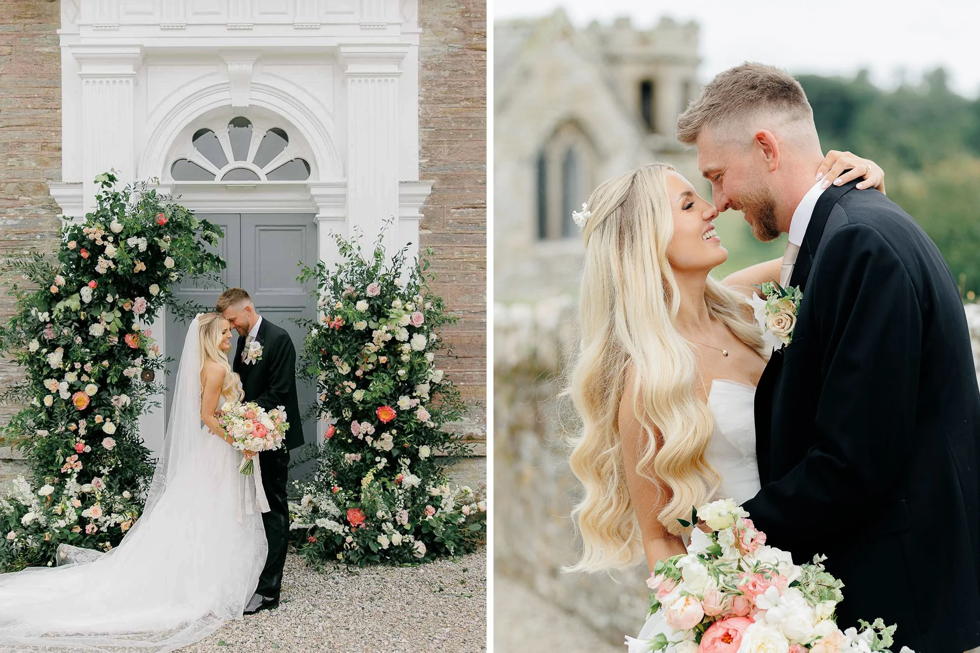 Boconnoc Estate wedding with stunning florals