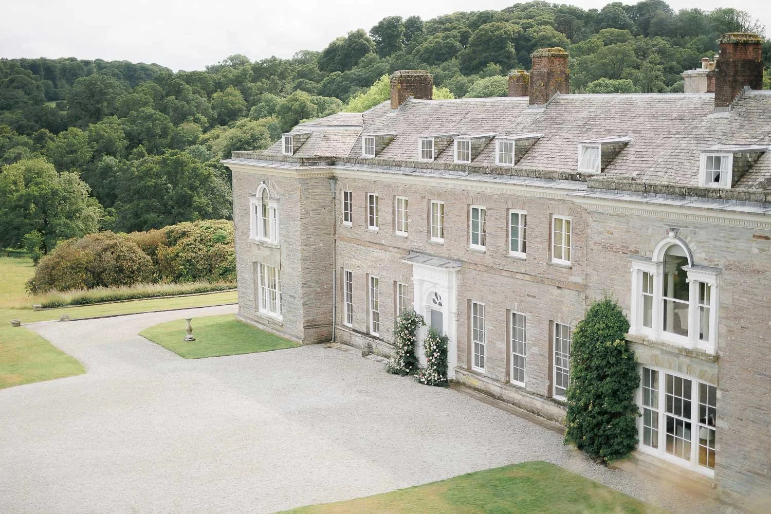 Boconnoc Estate from elevated position