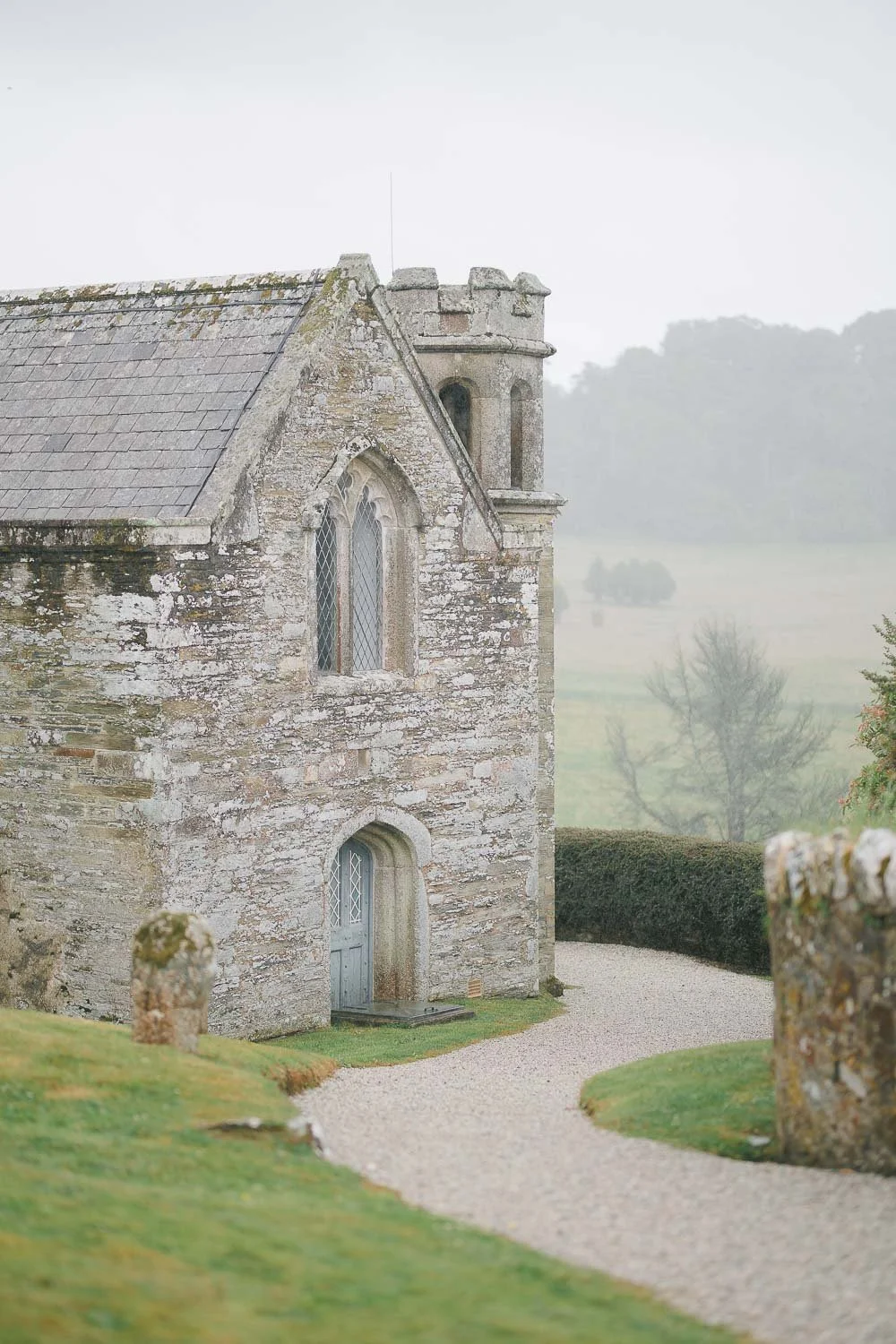 Exterior detail shot of boconnoc estate in Cornwall