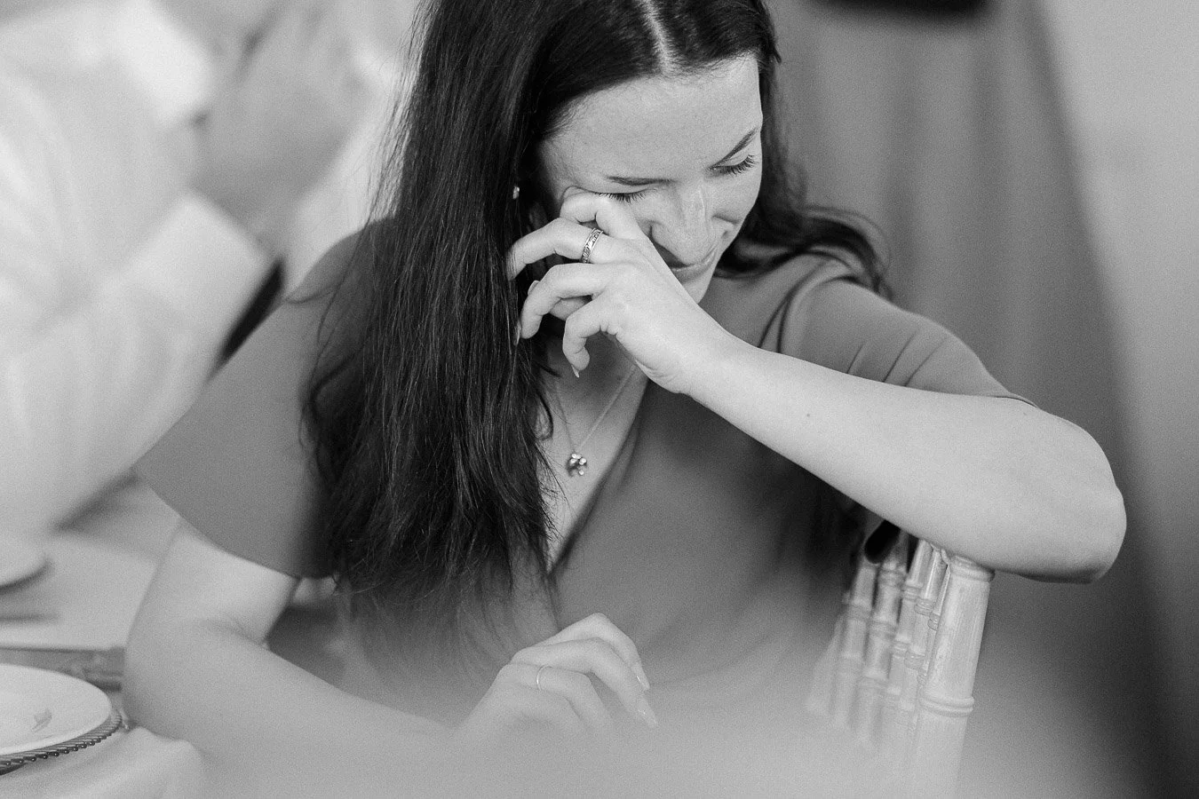 emotional guest at boconnoc wedding