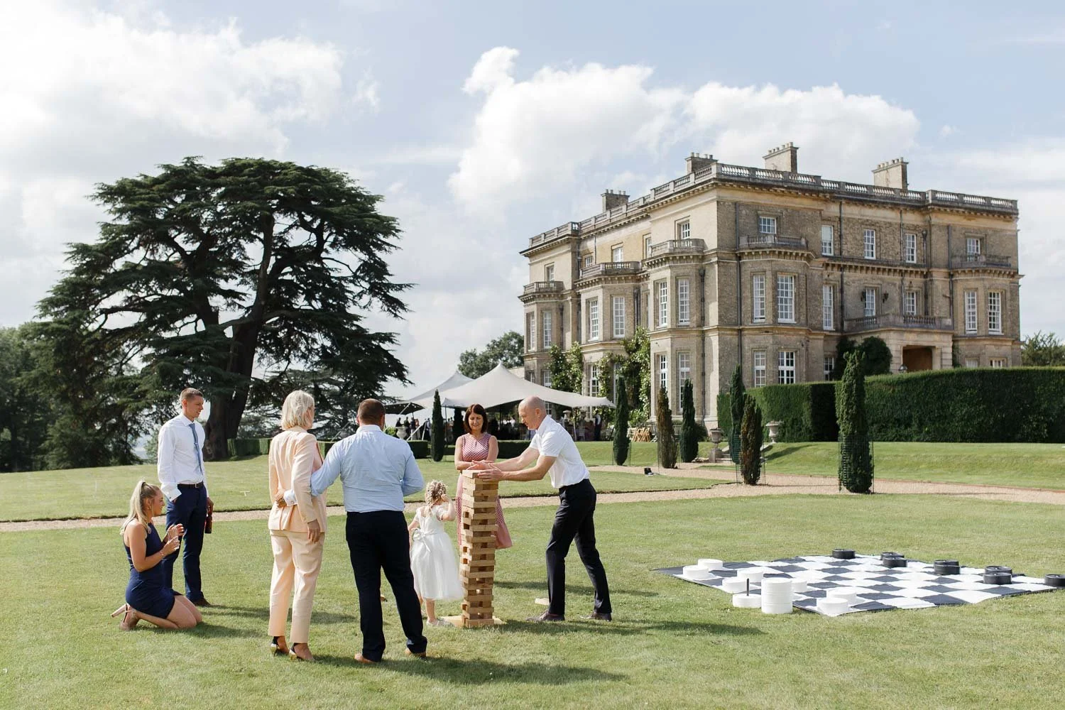 guests playing lawn games at Hedsor House