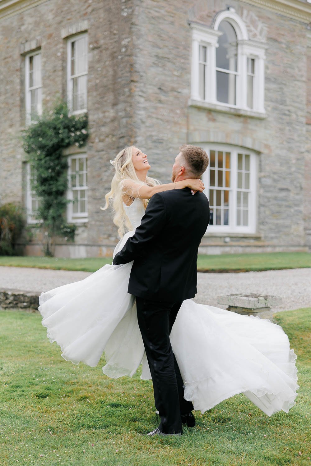 bride and groom candid moment