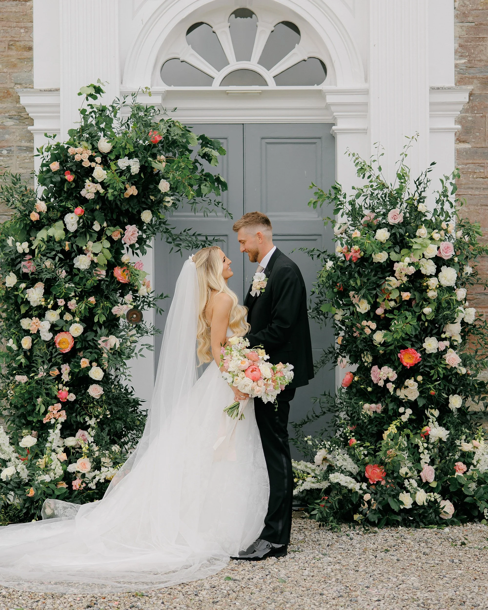 wedding photo at boconnoc estate