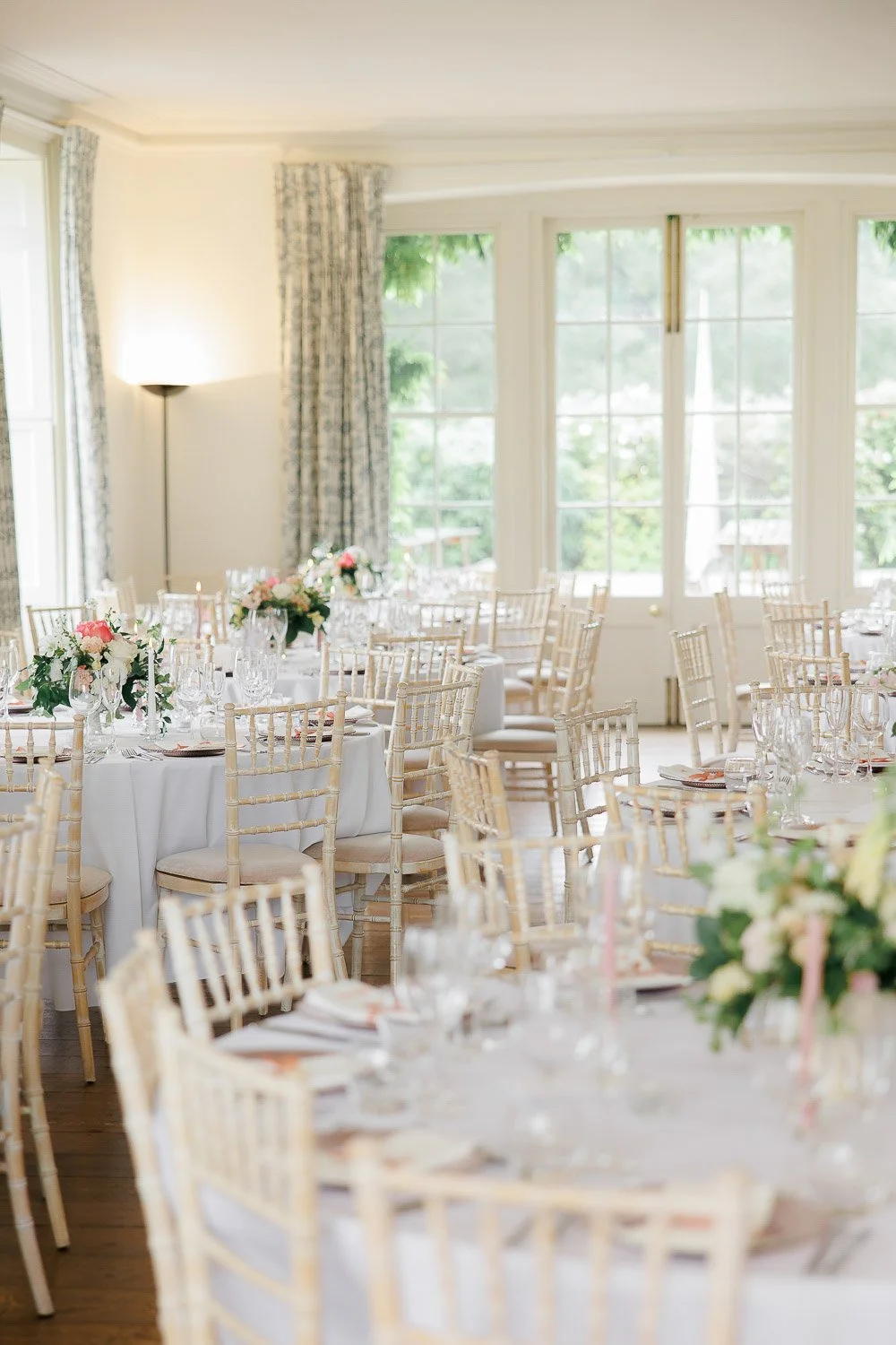 Wedding reception decor photos at Boconnoc