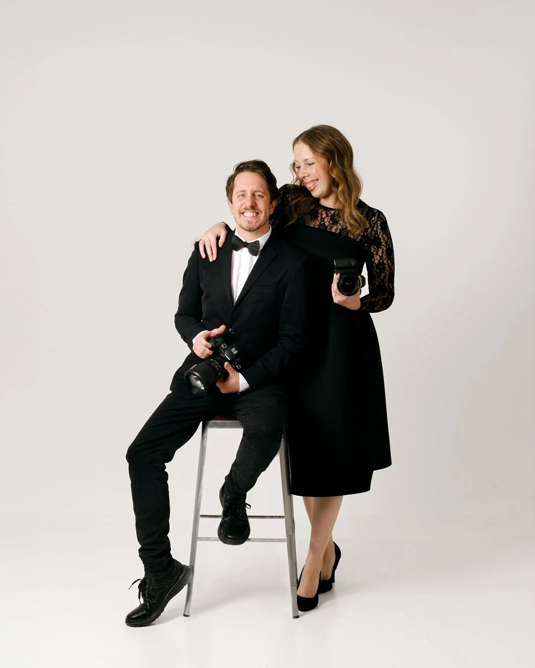 Portrait of Husband & Wife wedding photography couple | UK wedding photographers