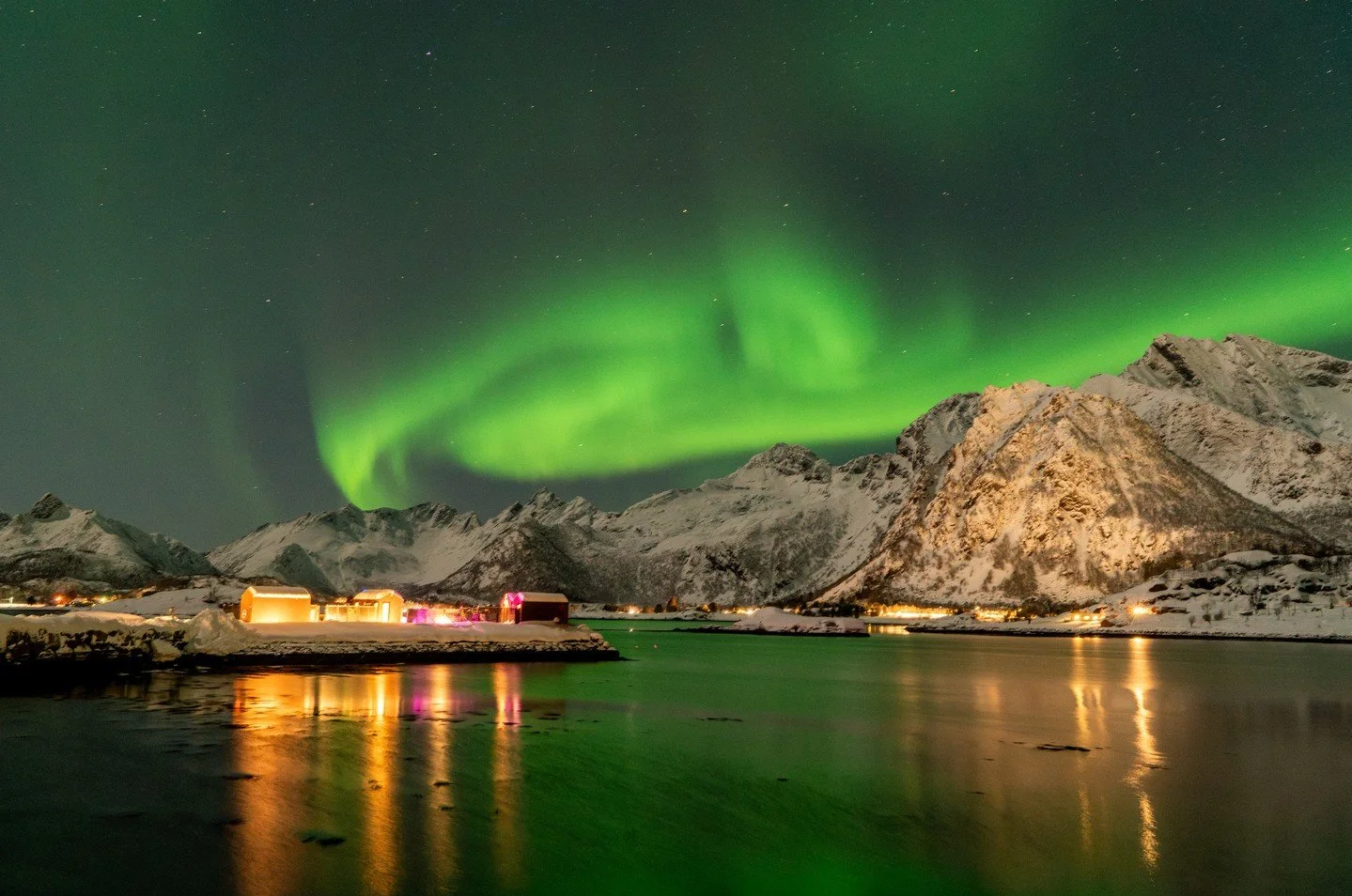 Imagine you&rsquo;re in the spa.⁠
Or having dinner in the restaurant, looking out over the fjord.⁠
Or simply sitting back in your cabin.⁠
⁠
And then the show begins.⁠
⁠
No driving.⁠
No chasing.⁠
Just step outside.⁠
⁠
Late March in Lofoten still bring