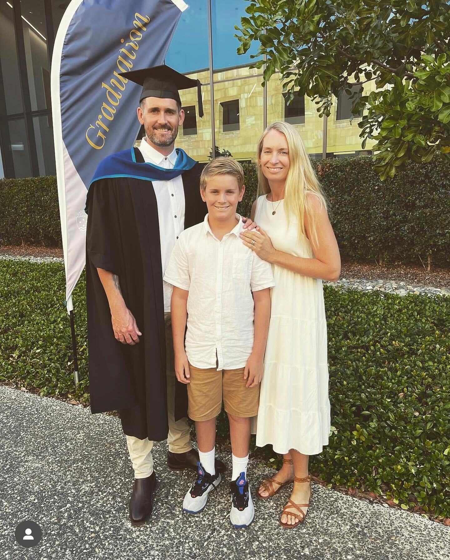 Proud of you @1aaronking @kingandcourt for graduating from @bonduniversity with your Masters 👨&zwj;🎓 The next season is going to be good! 🌴 🧡