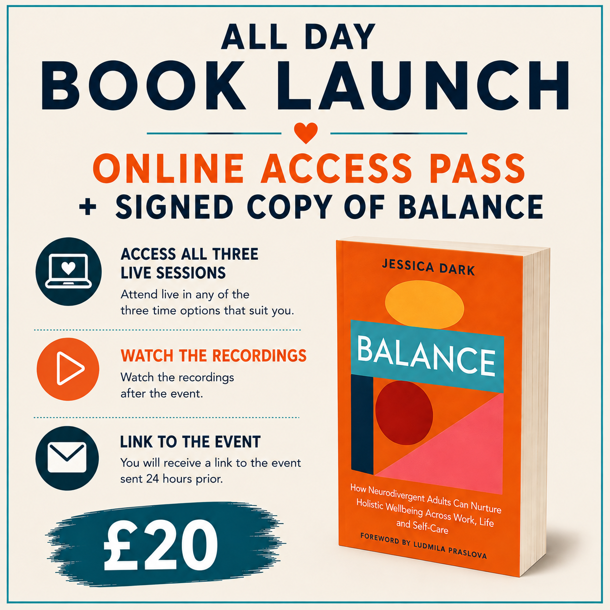 A Day of Balance -  All-Day Online Pass + Signed Copy of Balance (28th November 2026)