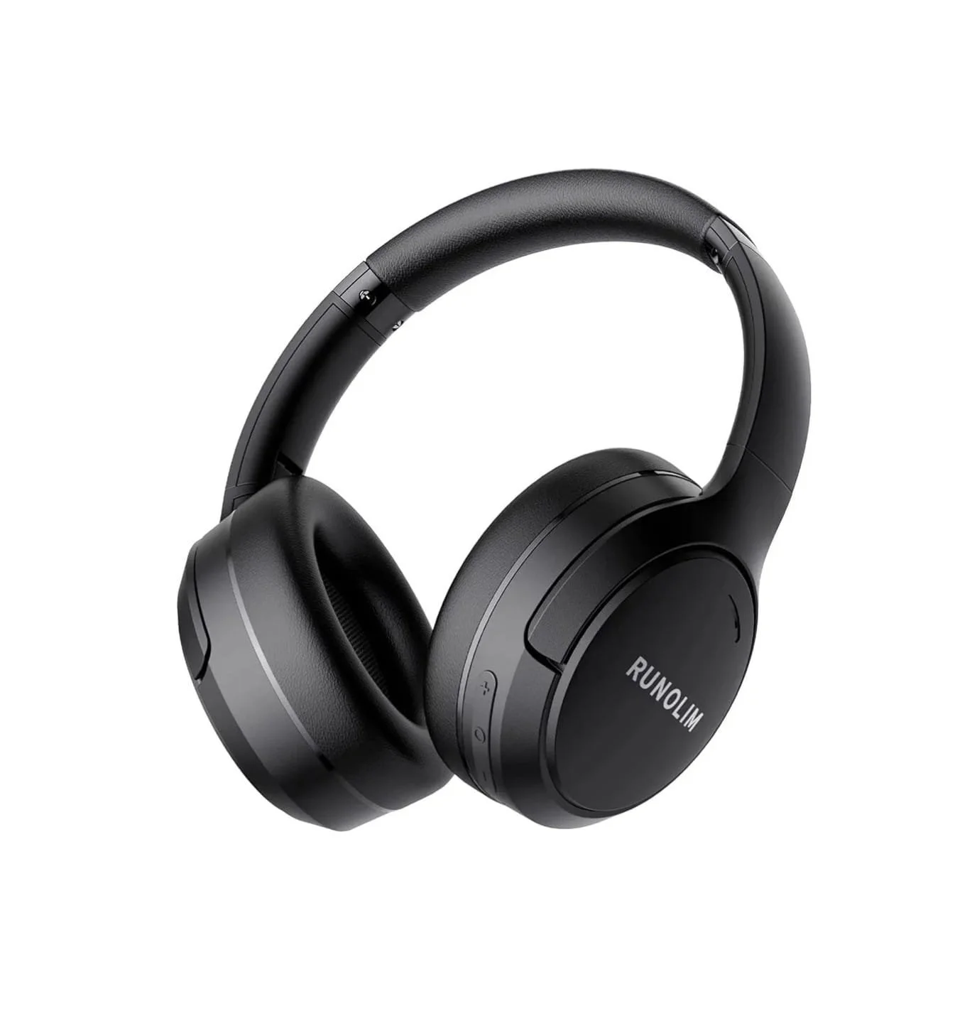 Black over-ear headphones with the brand name 'RUNOLIM' on the earcup.
