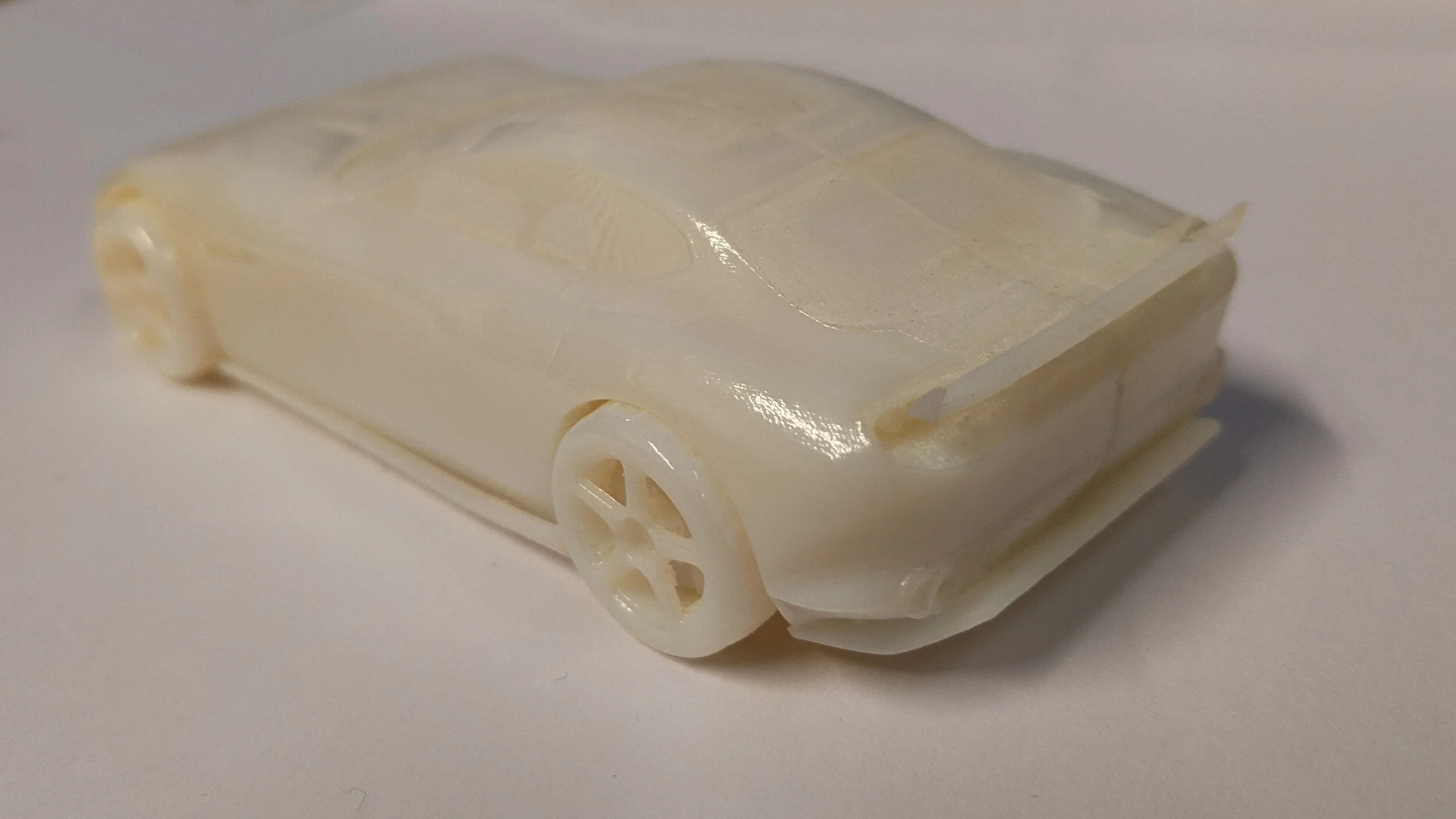 Parts are polyjet 3D printed for accurate detailing and parts are assembled with a little glue in the right places.