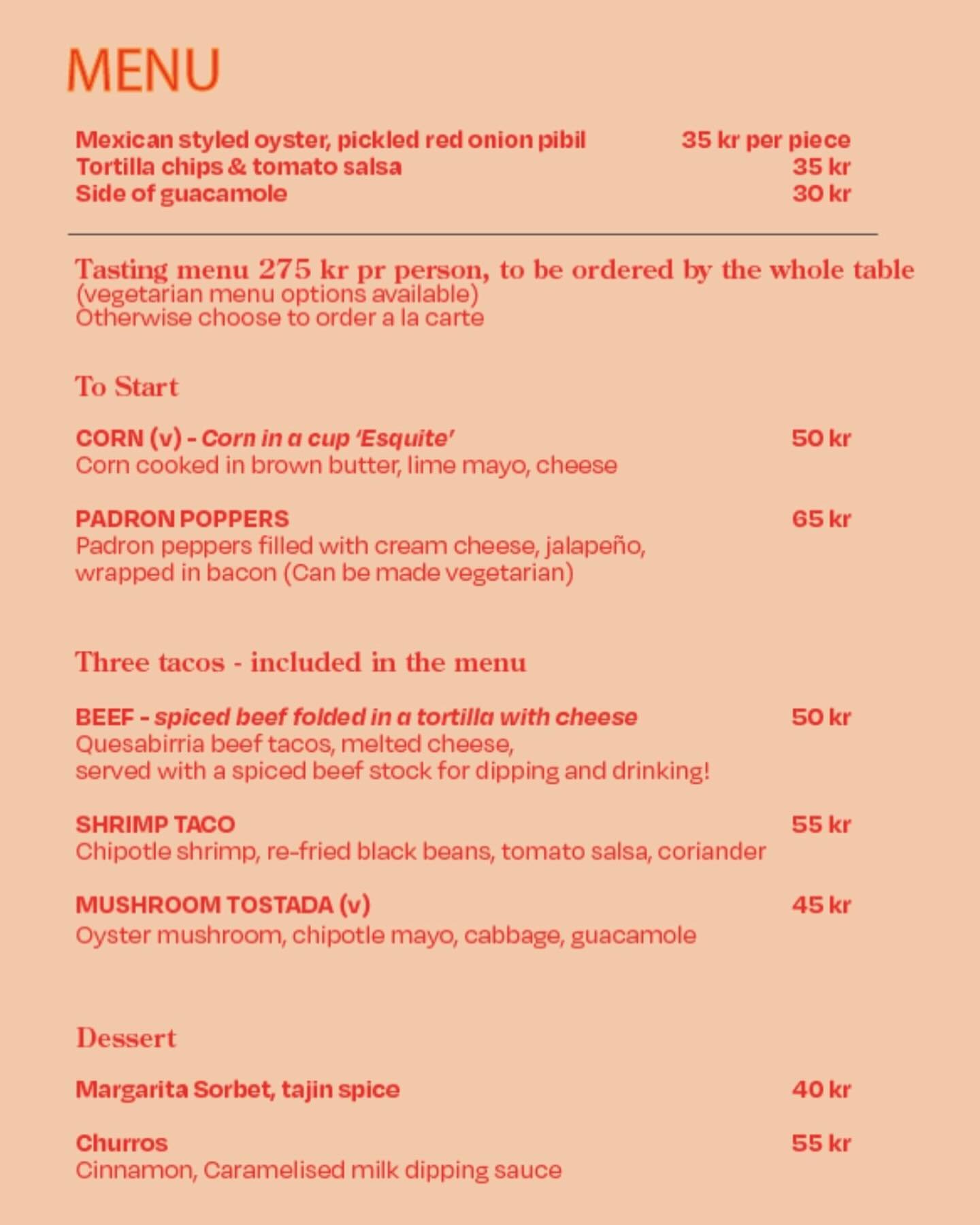 EL GOLDIE. 
Our current menu 🇲🇽🌵🏜️