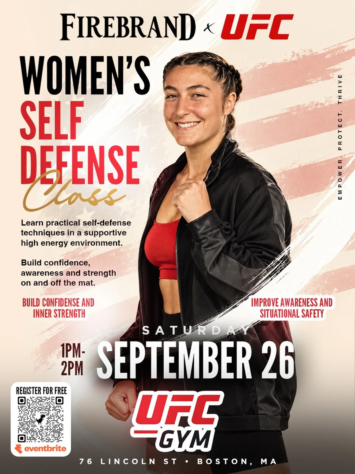 DESIGN WITH PURPOSE. 🥊

@bostonfirebrand x @ufcgym bringing Women&rsquo;s Self-Defense to Boston &mdash; built around confidence, awareness + strength on and off the mat.

Creative direction + flyer design by @artboycaliagency 

📍 UFC Gym | 76 Linc