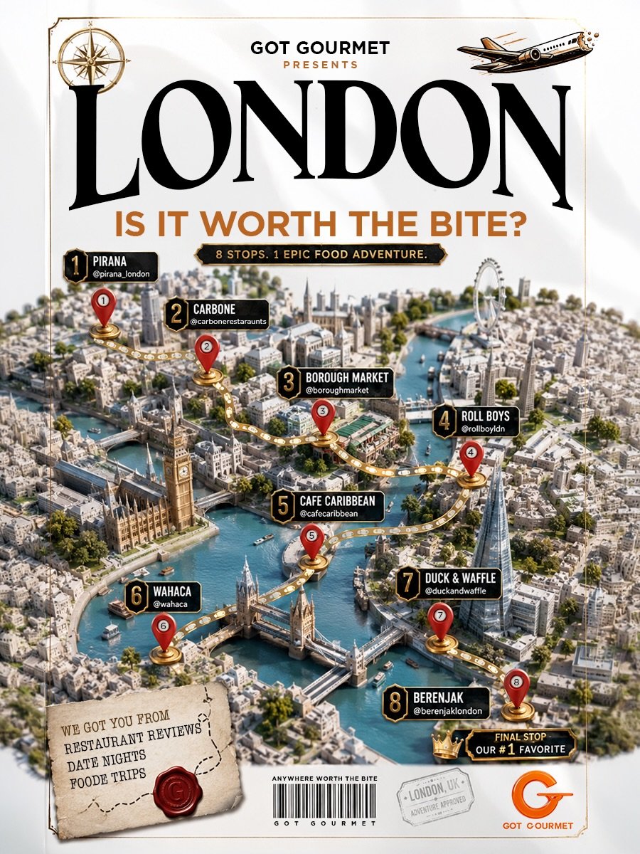 Creative Direction Matters. 🎥🍽️

The @got_gourmet London rollout was designed to feel like:
part travel journal, part food magazine, part social experience.

8 restaurants.
3 posts per location.
One consistent visual story.

That&rsquo;s the differ