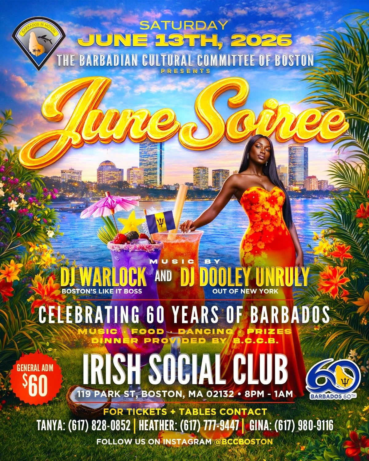 Official &ldquo;June Soiree&rdquo; Flyer @bccboston Celebrating 60 Years of Barbados

Don't Miss B.C.C.B's Upcoming 2026 Events + 
Pop Up COU-COU Smackdown Food Sale!
🧡💫🇧🇧 
&bull;
&bull;
#bccb #junesoiree #boston #flyerdesign #barbados60