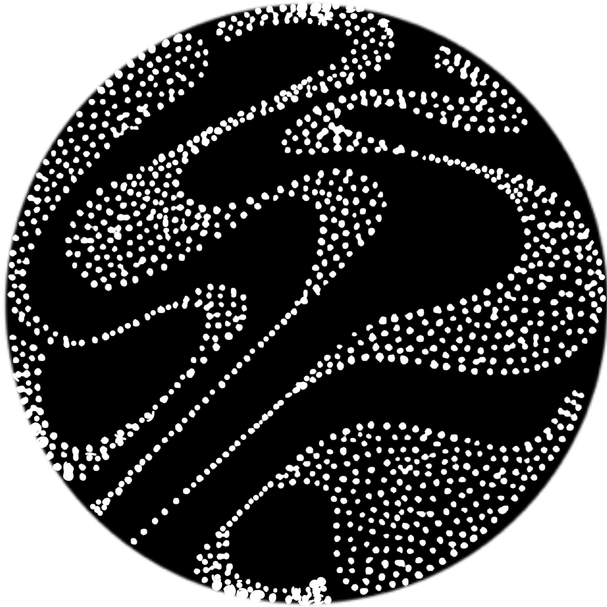 abstract fluid pointillism tattoo flash