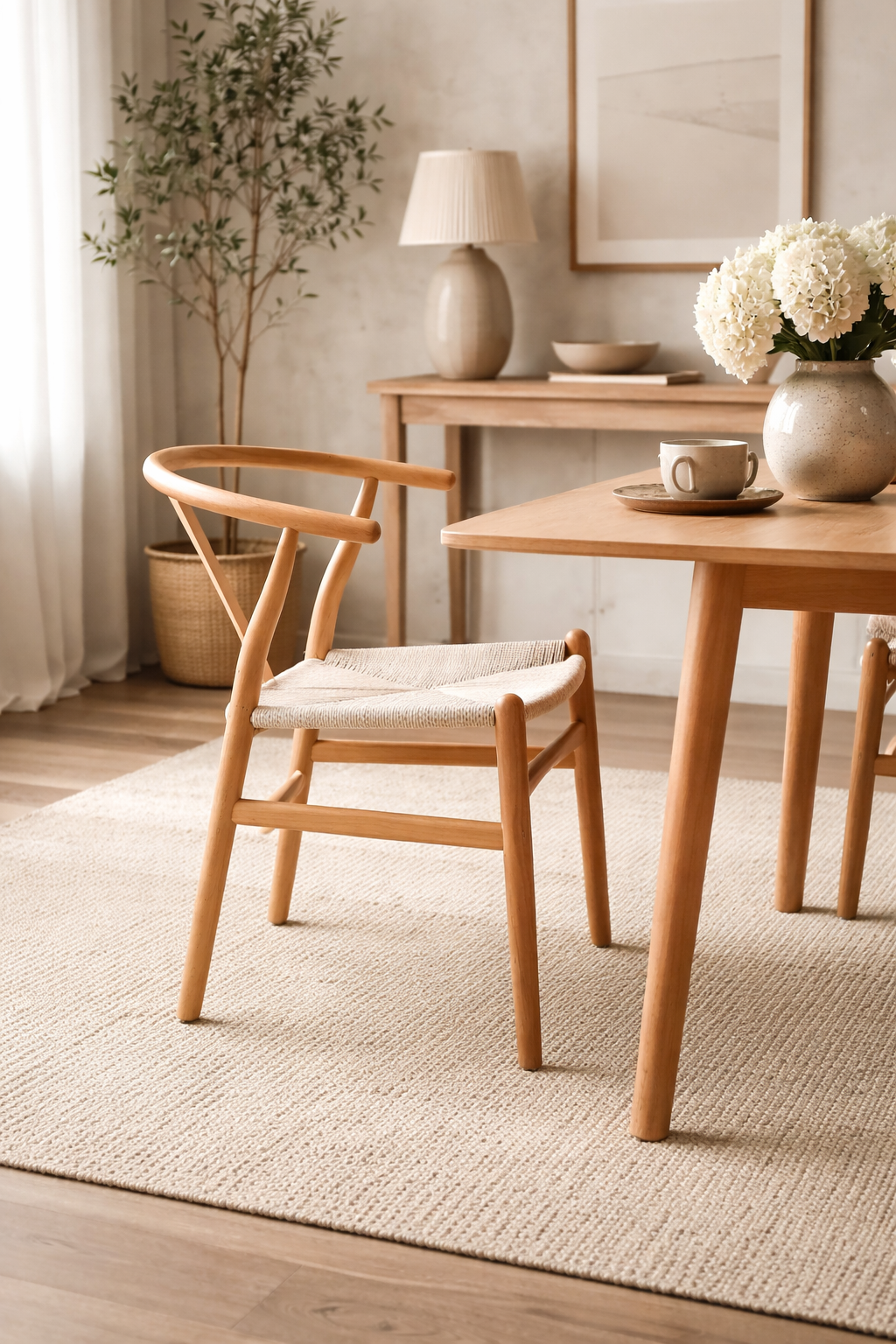 Wooden Wishbone Dining Chair