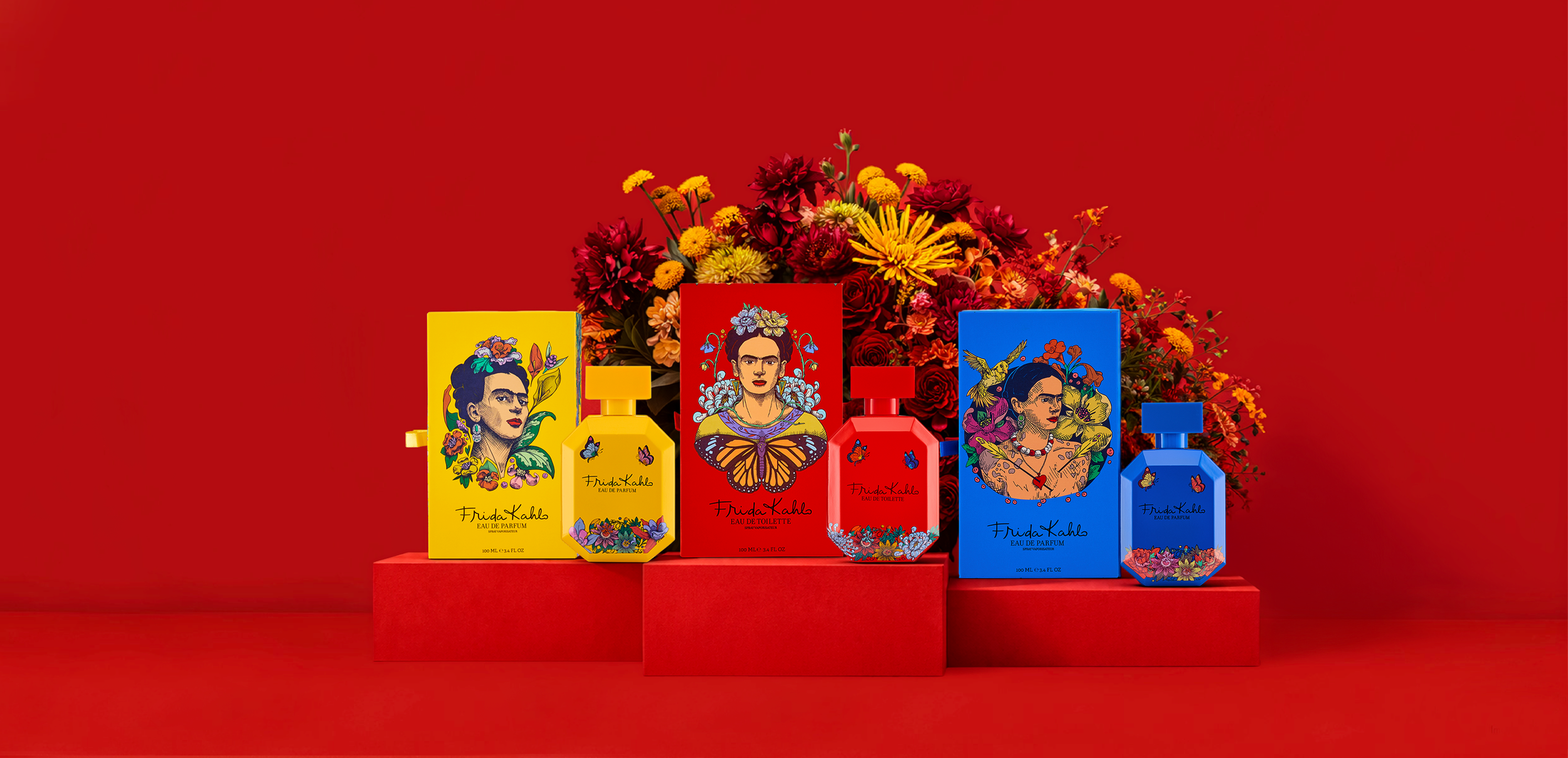 Packaging & Structural Design  for Frida Kahlo’s Licensed Fragrances