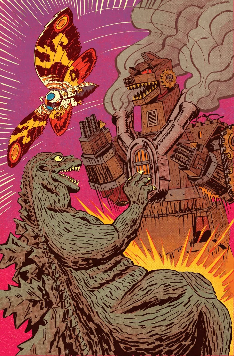 Goshzilla Kaiju Print