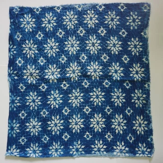 cyanotype of lace on linen