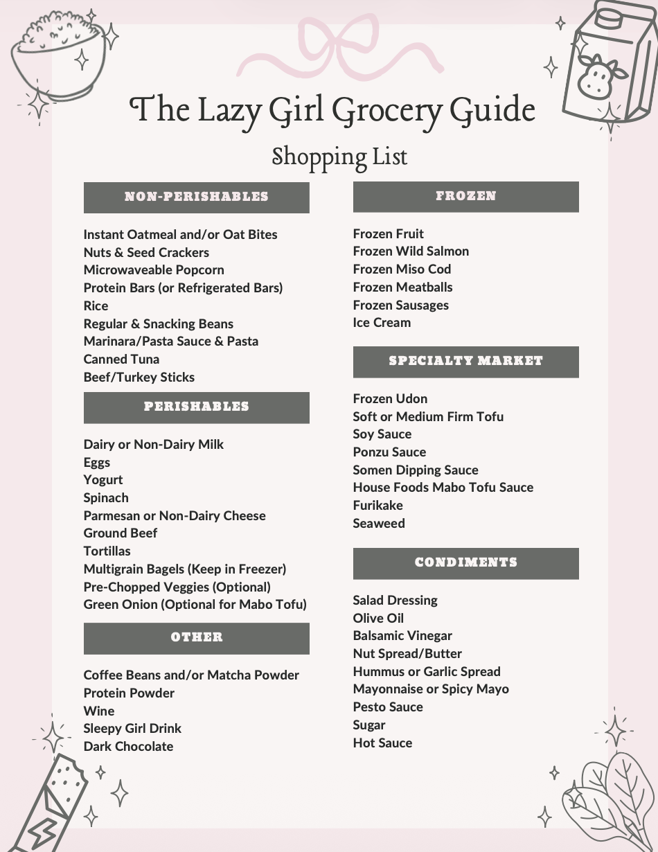 The Lazy Girl Grocery Guide Bundle (Limited Time Spring Sale!)