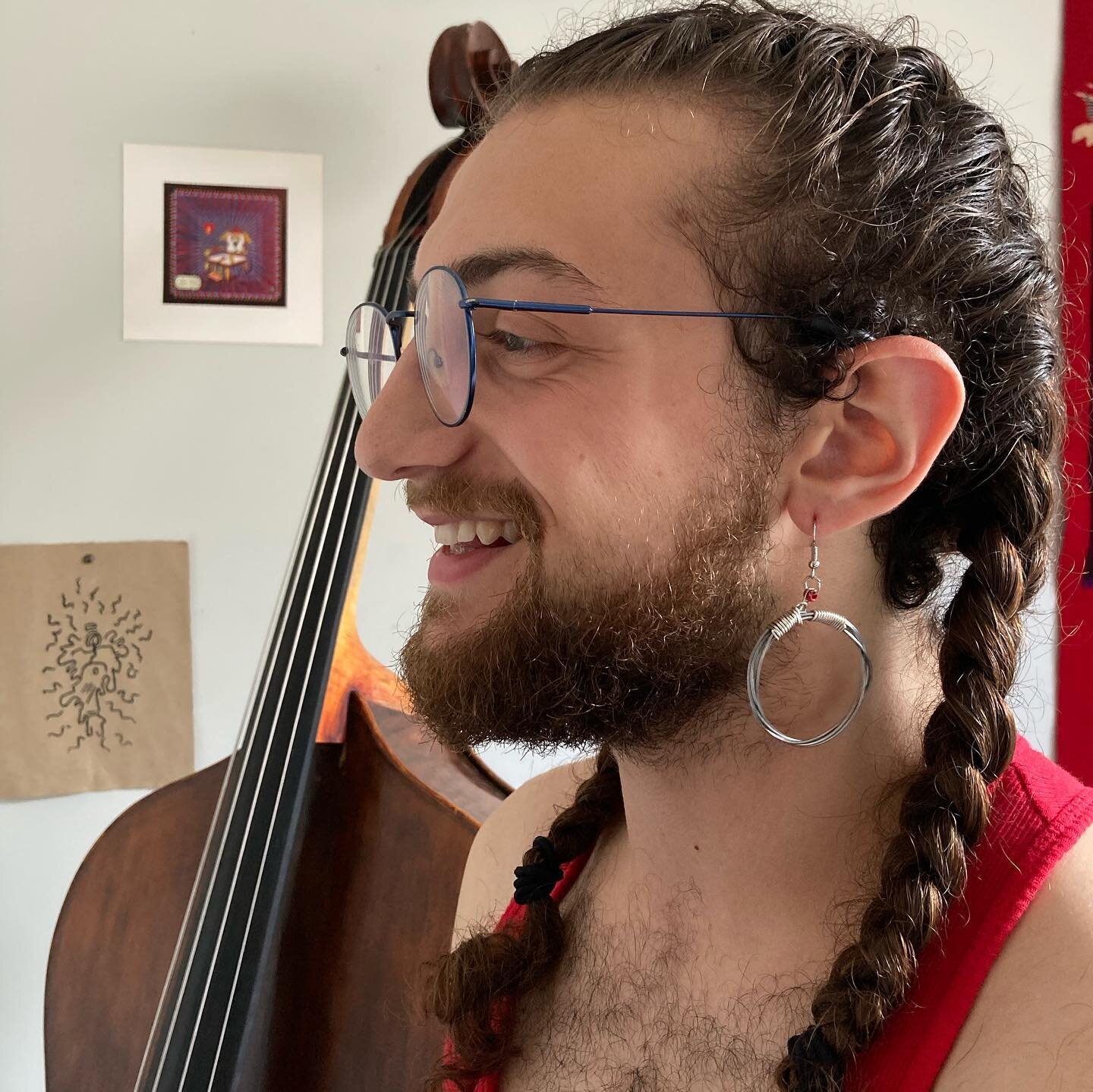 bass string earrings for the bass man !!