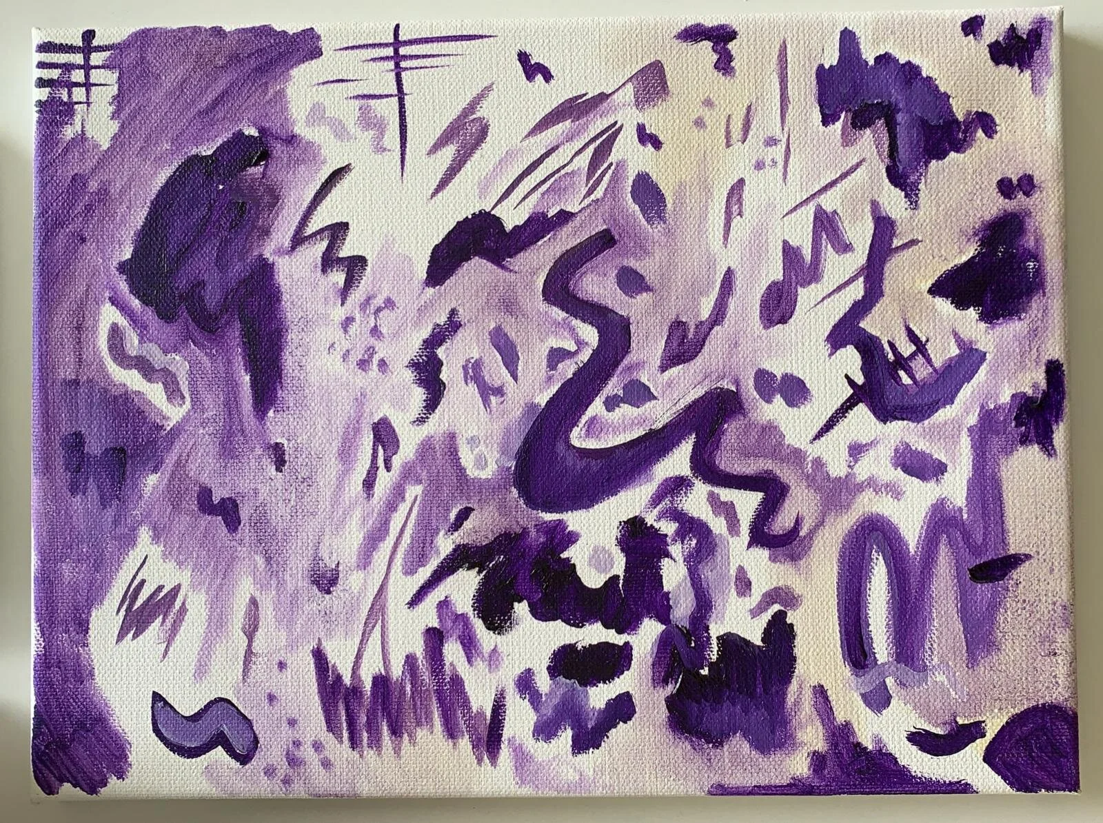  Then, I tried to replicate the process with oil painting. I found it less sincere.  