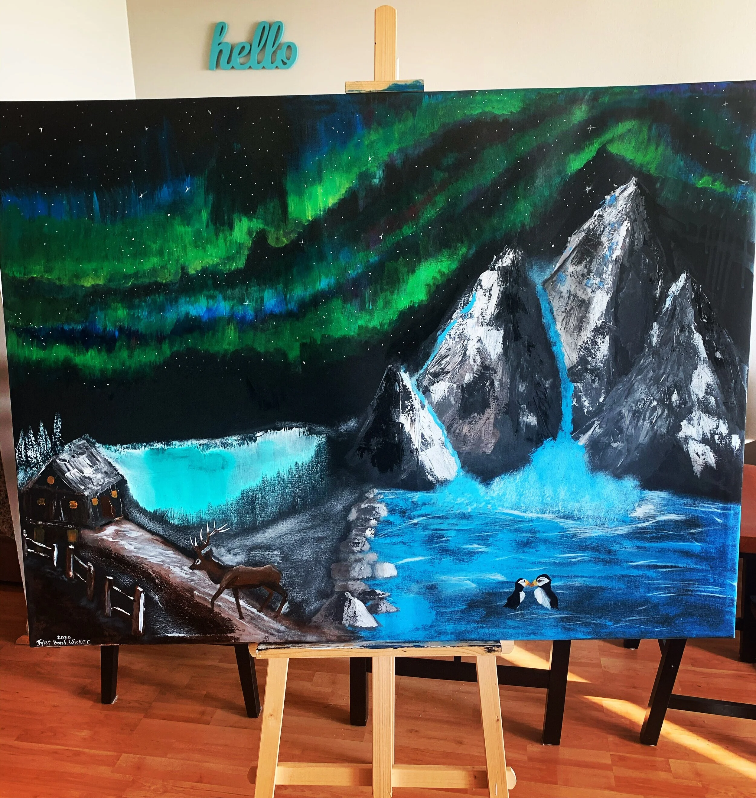  I have been deployed  to be specifically a Covid nurse. Most days I don’t sleep in fear tomorrow I may contract the virus.   I’ve always loved art, and learned painting by watching tutorial videos. During this unknown time, it has helped me cope and