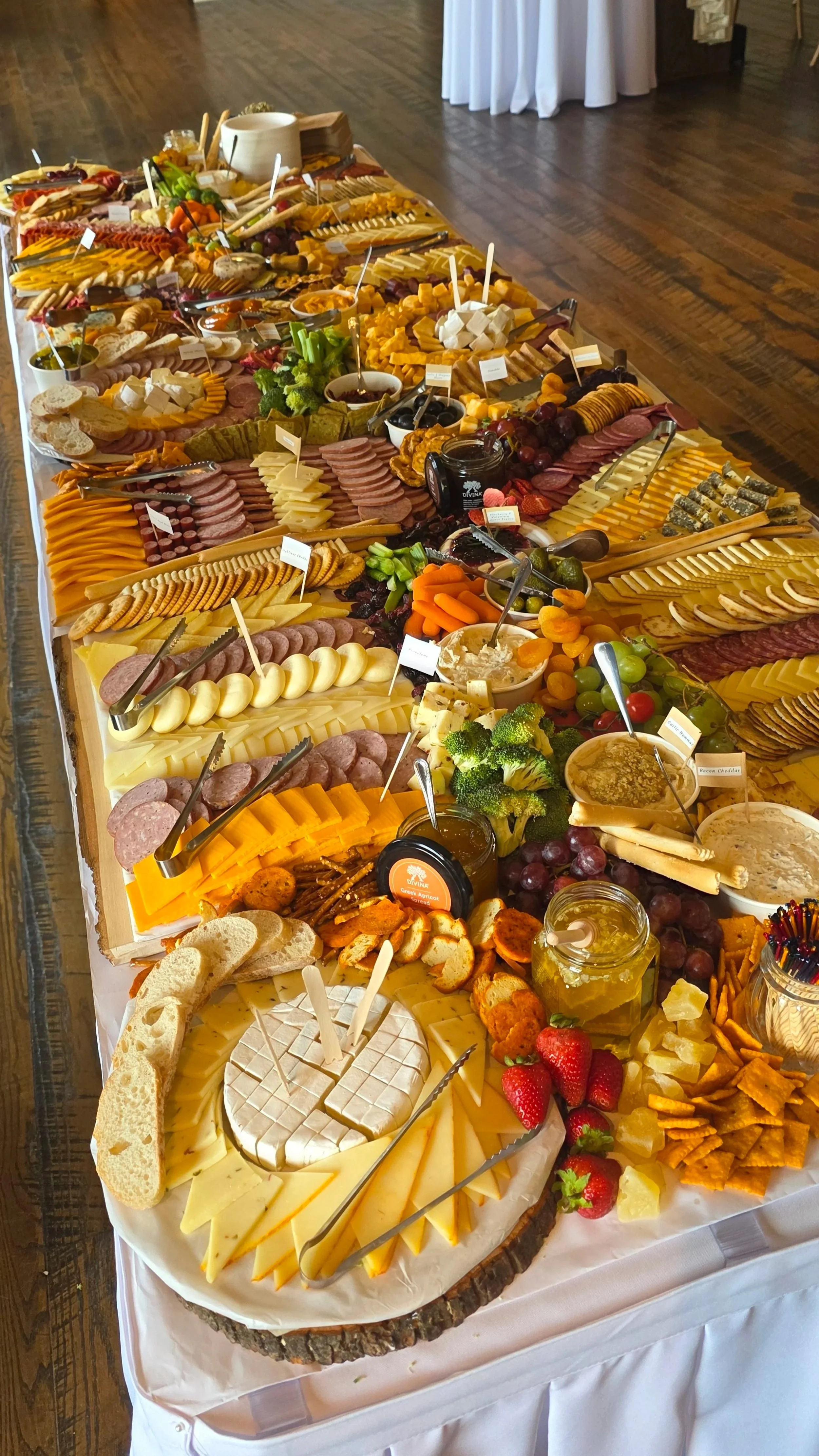 grazing table detail @lilydale, chippewa falls